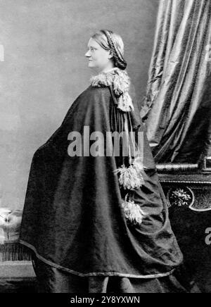 Barbara Bodichon. Portrait de l'artiste et éducatrice anglaise Barbara Leigh Smith Bodichon (Barbara Leigh Smith, 1827-1891), v. 1860 Banque D'Images