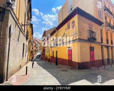 Rue Calvario. Lavapies district, Madrid, Espagne. Banque D'Images