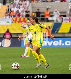 Gothenburg, Suède, 16 juillet 2024. Moment de match de qualification pour l'UEFA Women's EURO 2025 entre la Suède et l'Angleterre. Résultat final : 0-0. Banque D'Images