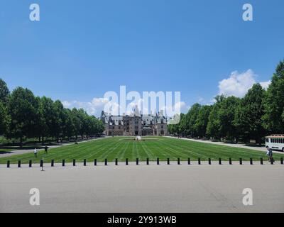 Asheville, Caroline du Nord - 14 juin 2021 - le domaine Biltmore appartenant à la famille Vanderbilt et la plus grande maison américaine. Banque D'Images