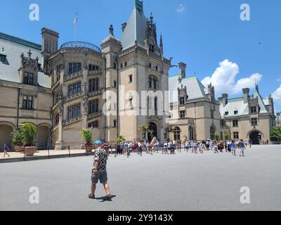 Asheville, Caroline du Nord - 14 juin 2021 - le domaine Biltmore appartenant à la famille Vanderbilt et la plus grande maison américaine. Banque D'Images