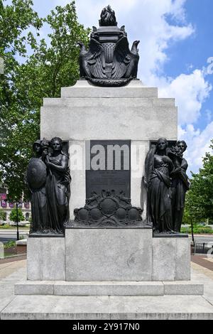 Philadelphie, PA - 26 mai 2024 : Mémorial de toutes les guerres aux soldats de couleur et aux marins de Philadelphie. Banque D'Images
