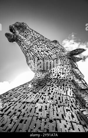 Le monument Kelpies ( chevaux d'eau ) près de Falkirk Écosse Banque D'Images