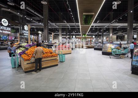 Gagnants supermarché, Tribeca Mall, centre commercial, énorme, gigantesque, moderne, Océan Indien, île Maurice, Afrique Banque D'Images