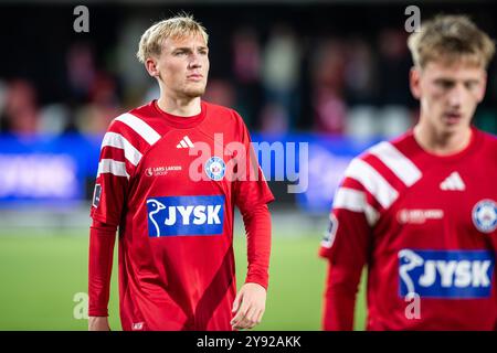 Silkeborg, Danemark. 06 octobre 2024. Oskar Boesen de Silkeborg vu après le match de 3F Superliga entre Silkeborg IF et le FC Copenhagen au JYSK Park à Silkeborg. Banque D'Images