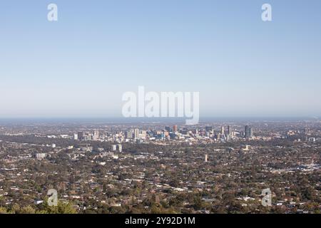 Adélaïde City depuis Mount Osmond Banque D'Images