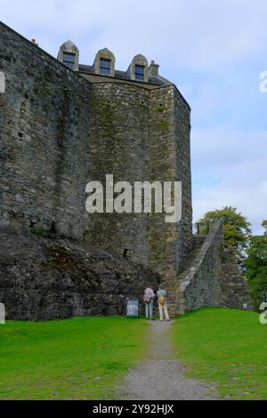 Château et chapelle de Dunstaffnage, près d'Oban, Argyll et Bute, Écosse Banque D'Images