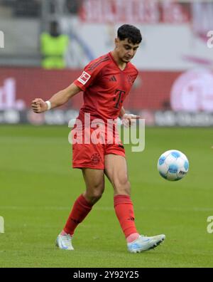 Francfort, Deutschland. 06 octobre 2024. Aleksandar Pavlovic. Fotografiert beim Fußball Bundesliga Spiel Eintracht Frankfurt gegen den FC. Bayern München. AM 6.9.2024 à Francfort. Crédit : dpa/Alamy Live News Banque D'Images