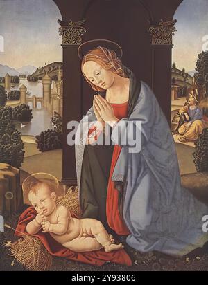 LORENZO di CREDI (né vers 1459, Firenze, d. 1537, Firenze) la Sainte famille - peuplier, 87,5 x 65 cm Gemäldegalerie, Dresde --- mots-clés : ------------- Auteur : LORENZO di CREDI titre : la Sainte famille chronologie : 1501-1550 École : italienne forme : peinture type : religieux Banque D'Images