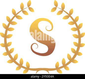 Lettre S logo Royal. Couleur dorée - vecteur Illustration de Vecteur