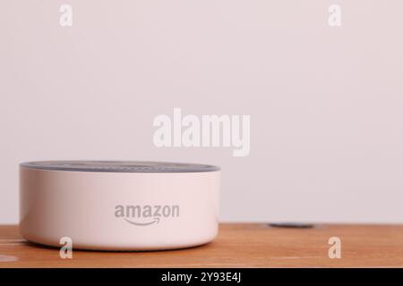 Amazon Echo Dot 2nd Generation White numéro de modèle RS03QR Banque D'Images