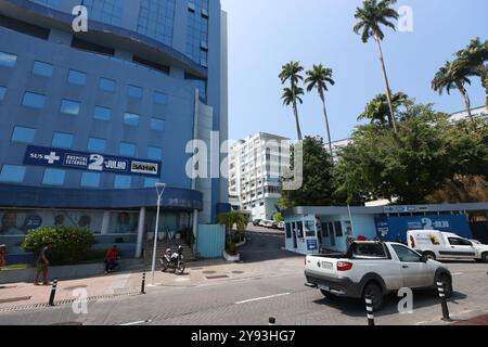 salvador, bahia, brésil - 4 septembre 2024 : vu de l'hôpital 2 de Julho, institution de service public à Bahia. Banque D'Images