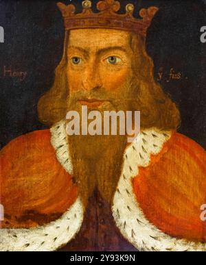 Henri Ier d'Angleterre (vers 1068-1135), roi d'Angleterre (1100-1135), portrait peint à l'huile sur panneau par un artiste de la British School, vers 1660 Banque D'Images