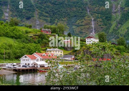 Vues de la ligne ferroviaire de Bergen de Myrdal à la ville de Flam, Norvège, Scandinavie, Europe Banque D'Images