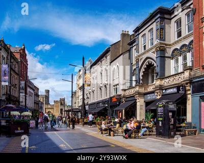 High Street, Cardiff, pays de Galles, Royaume-Uni, Europe Banque D'Images