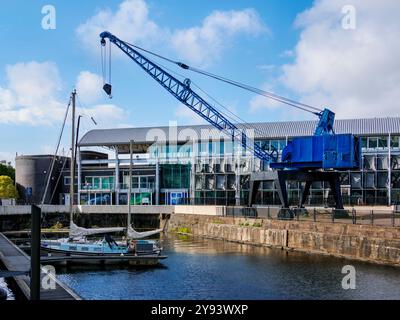 Grue at Mount Stuart Graving Docks, Cardiff Bay, Cardiff, pays de Galles, Royaume-Uni, Europe Banque D'Images