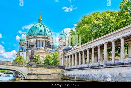 Cathédrale de Berlin (Berliner Dom), achevée dans le style baroque en 1905, une église protestante, Berlin, Allemagne Banque D'Images