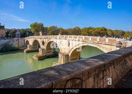 Pont Sisto, Rome, Latium, Italie, Europe Banque D'Images