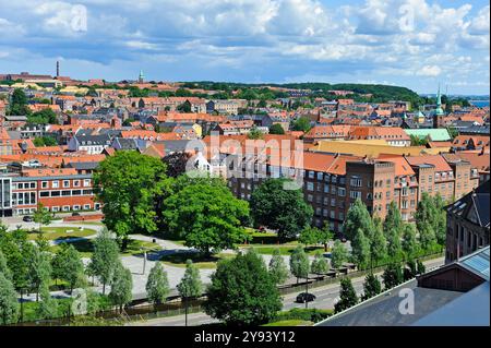 Vue depuis le toit d'ARoS, Aarhus, péninsule du Jutland, Danemark, Europe Banque D'Images