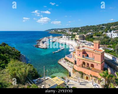 Château de Tricase, Port de Tricase, Tricase, Lecce, Salento, Pouilles, Italie, Europe Banque D'Images