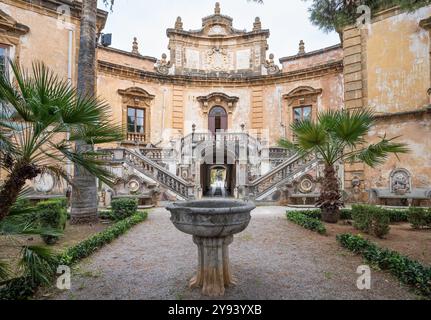 Villa Palagonia, Bagheria, Palerme, Sicile, Italie, Méditerranée, Europe Banque D'Images