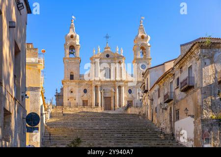 Église mère (Chiesa Madre), Palma di Montechiaro, Agrigente, Sicile, Italie, Méditerranée, Europe Banque D'Images