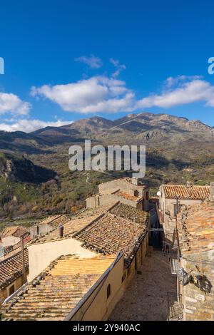 Petralia Sottana, Palerme, Sicile, Italie, Méditerranée, Europe Banque D'Images