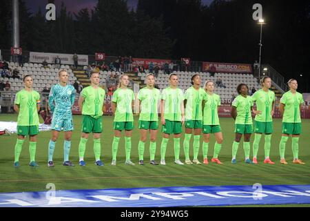 Roma, Italie. 08 octobre 2024. L'équipe de Wolfsburg lors de l'UEFA Women's Champions League 2024/2025 Groupe A entre AS Roma vs Wolfsburg au stade Tre Fontane Rome le 8 octobre 2024. Sport - Football. (Photo de Fabrizio Corradetti/LaPresse) crédit : LaPresse/Alamy Live News Banque D'Images