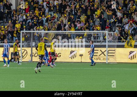 Gothenburg, Suède, 15 septembre 2024. Moment de match entre BK Häcken et IFK Gothenburg. Résultat final : 3-3. Banque D'Images