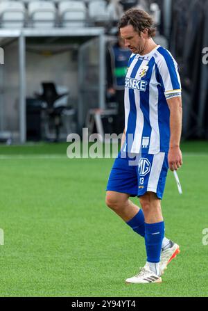 Gothenburg, Suède, 15 septembre 2024. Joueur de l'IFK Gothenburg, Gustav Svensson est déçu du but de dernière minute par le BK Häcken. Banque D'Images