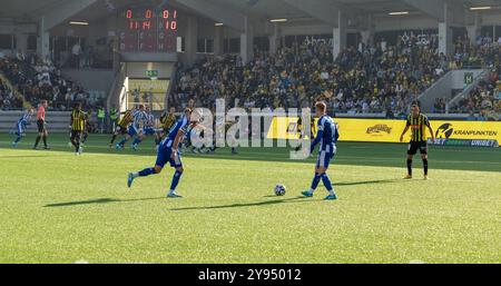 Gothenburg, Suède, 15 septembre 2024. Moment de match entre BK Häcken et IFK Gothenburg. Résultat final : 3-3. Banque D'Images