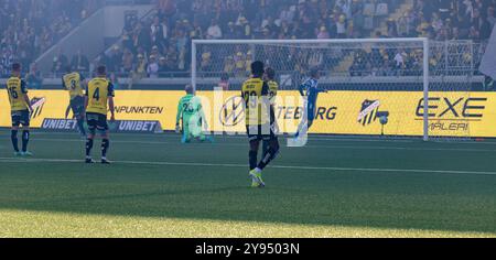 Gothenburg, Suède, 15 septembre 2024:. Paulos Abraham marque 1-0 pour l'IFK Gothenburg contre le BK Häcken. Banque D'Images