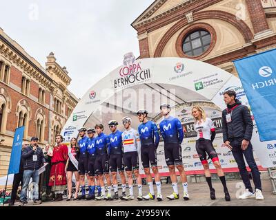 Italie, Legnano, Coppa Bernocchi 2024, ÉQUIPE MOVISTAR Banque D'Images