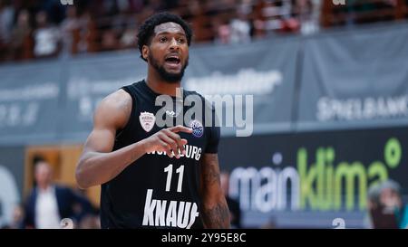 Wuerzbourg, Allemagne. 08 octobre 2024. IM Bild : Nelson Phillips (Wuerzburg Baskets, 11) 08.10.2024, FIT/One Wuerzburg Baskets v. KK Igokea, Ligue des champions de basket-ball, 2. Spieltag, Deutschland, Wuerzburg, tectake-Arena, crédit : dpa/Alamy Live News Banque D'Images