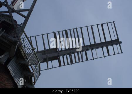 Une vue de Horsey Windpump un travail restauré, mill. Norfolk, Angleterre, Royaume-Uni Banque D'Images