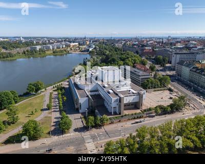 Opéra d'Helsinki dans une photo de drone aérien Banque D'Images