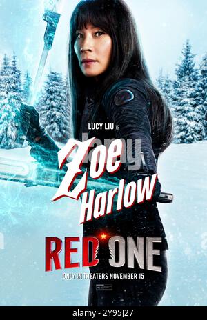 Red One (2024) réalisé par Jake Kasdan et mettant en vedette Lucy Liu dans le rôle de Zoe Harlow. Une aventure palpitante pour sauver le Père Noël et sauver la saison des fêtes. Affiche de personnage AMÉRICAINE ***USAGE ÉDITORIAL SEULEMENT ***. Crédit : BFA / Amazon Studios Banque D'Images