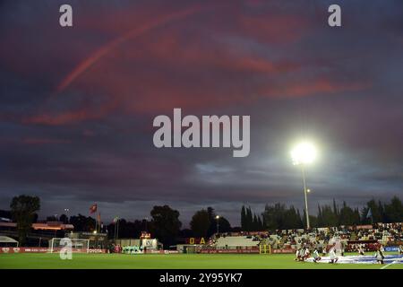 Roma, Latium. 08 octobre 2024. PAN tourné lors du match de Ligue des Champions de WomenÕs entre Roma Women et Wolfsburg Women au stade Tre Fontane à Rome, Italie, le 08 octobre 2024. Crédit : massimo insabato/Alamy Live News Banque D'Images