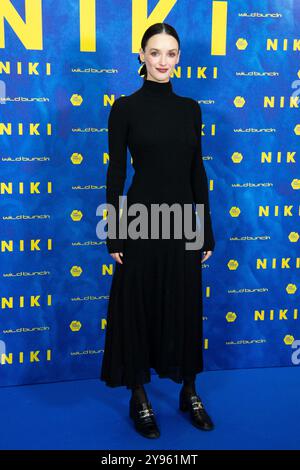 Paris, France. 08 octobre 2024. Charlotte le bon assiste à la première Niki à l'UGC Cine cite les Halles à Paris, France le 08 octobre 2024. Photo Aurore MARECHAL/ABACAPRESS. COM Credit : Abaca Press/Alamy Live News Banque D'Images