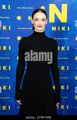 Paris, France. 08 octobre 2024. Charlotte le bon assiste à la première Niki à l'UGC Cine cite les Halles à Paris, France le 08 octobre 2024. Photo Aurore MARECHAL/ABACAPRESS. COM Credit : Abaca Press/Alamy Live News Banque D'Images