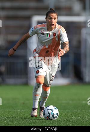 Milan, Italie. 5 octobre 2024. Elena Linari de L'AS Roma lors du match de Serie A Femminile à l'Arena Civica Gianni Brera, Milan. Le crédit photo devrait se lire : Jonathan Moscrop/Sportimage crédit : Sportimage Ltd/Alamy Live News Banque D'Images