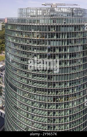 Deutsche Bahn AG immeuble de bureaux, tour de chemin de fer. Vue depuis le point panoramique Kollhoff-Tower à Potsdamer Platz, vue sur la ville. Berlin, Allemagne, Europe Banque D'Images