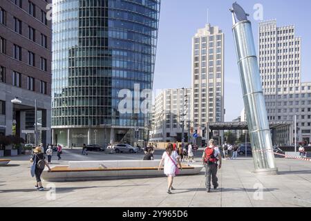 Immeubles de bureaux modernes, immeubles de tours à Potsdamer Platz Berlin, Allemagne, Europe Banque D'Images