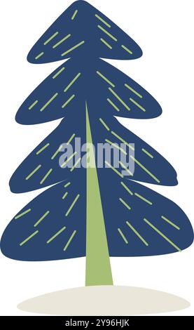 Conception vectorielle simple d'arbre de Noël Illustration de Vecteur
