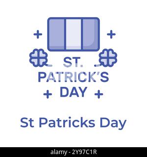 Icône créative et unique de St patrick jour dans un style de design moderne Illustration de Vecteur