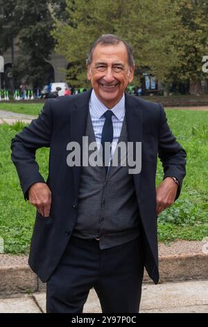 Milan, Italie. 09 octobre 2024. Un campione per amico in Piazza Sempione evento sportivo con sindaco Giuseppe Sala (Carlo Cozzoli crédit : LaPresse/Alamy Live News Banque D'Images