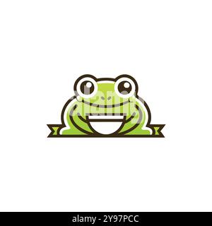 Logo grenouille. Concept de logo Frog créatif et unique. logos animaux animaux marque de grenouille. Illustration de Vecteur