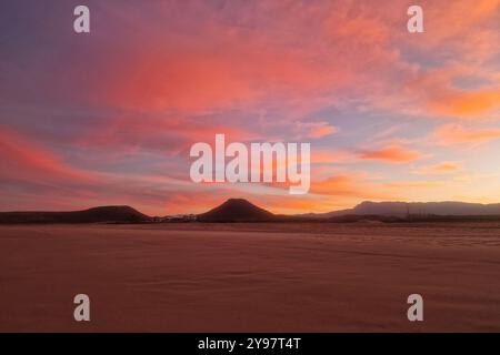 todos santos un lever de soleil sur la plage, Baja California sur, Mexique. Banque D'Images