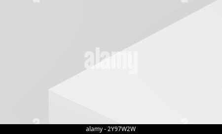 Affichage du produit. Afficher les plinthes. Stand. Couleur blanche. Vide. Gros plan. illustration 3d. Banque D'Images