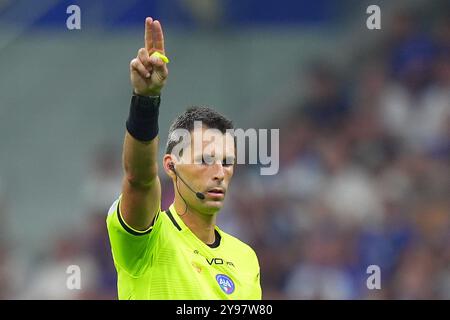 Milan, Italie. 30 août 2024. Marchetti ( arbitre ) pendant le match de Serie A entre l'Inter et Atalanta au stade San Siro de Milan, Italie du Nord - vendredi 30 août 2024. Sport - Soccer . (Photo de Spada/Lapresse) crédit : LaPresse/Alamy Live News Banque D'Images